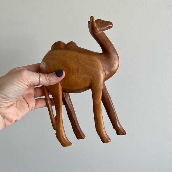 Vintage Other - Vintage Wood Carved Camel